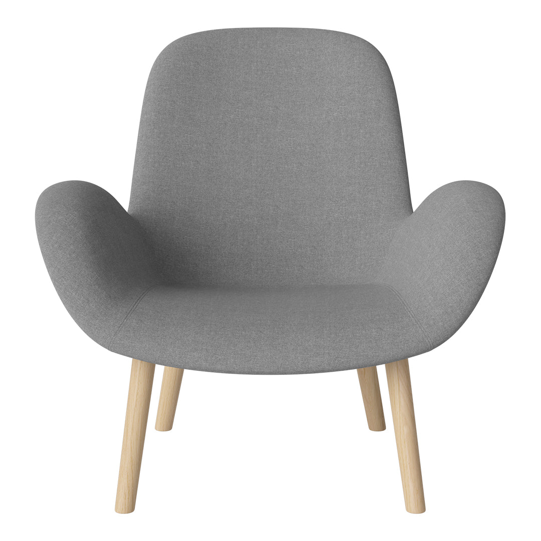 Fauteuil Seed Lounge - Rembourré - Piètement en chêne huilé, pigmenté blanc