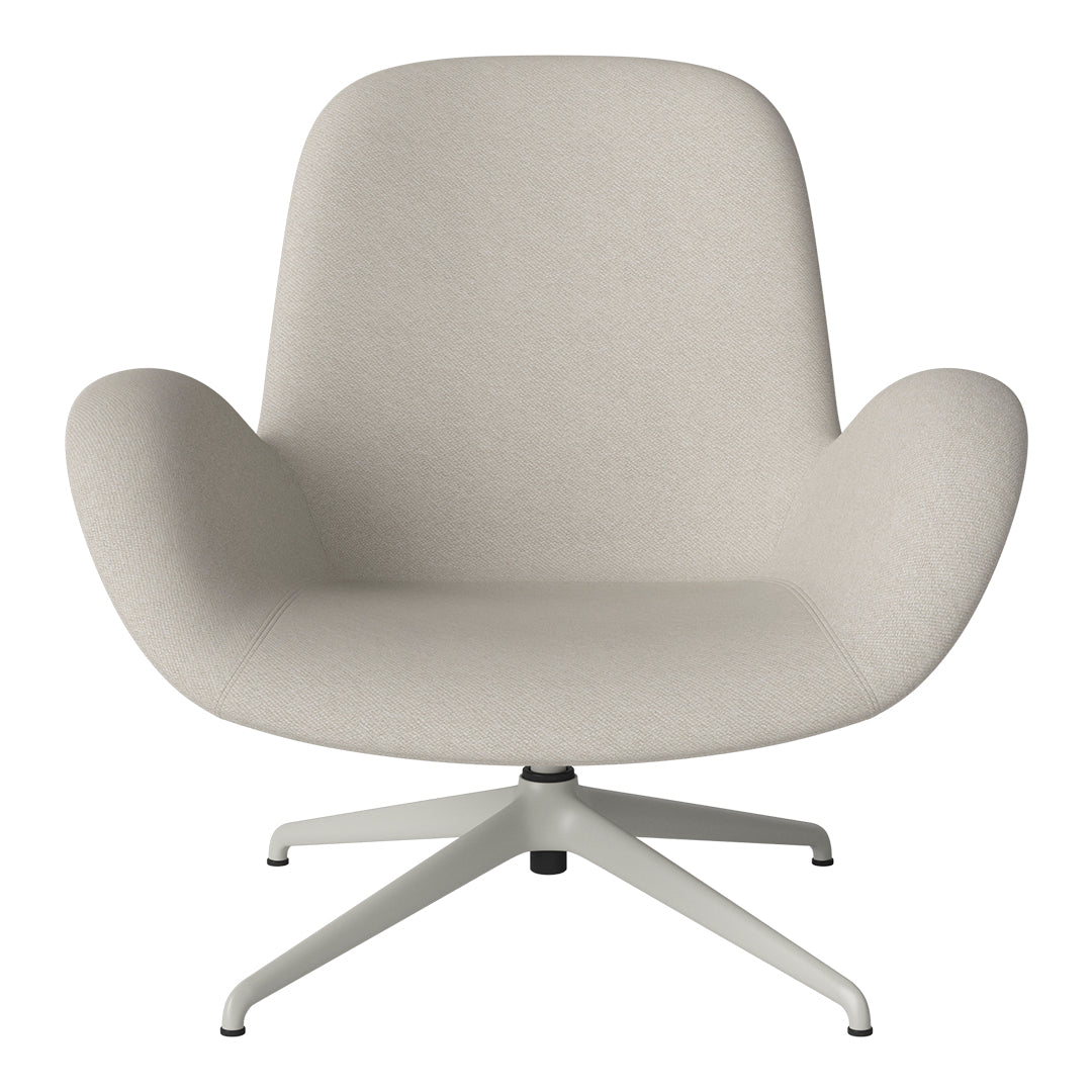 Fauteuil Seed Lounge - Rembourré - Piètement 4 branches - Acier laqué gris