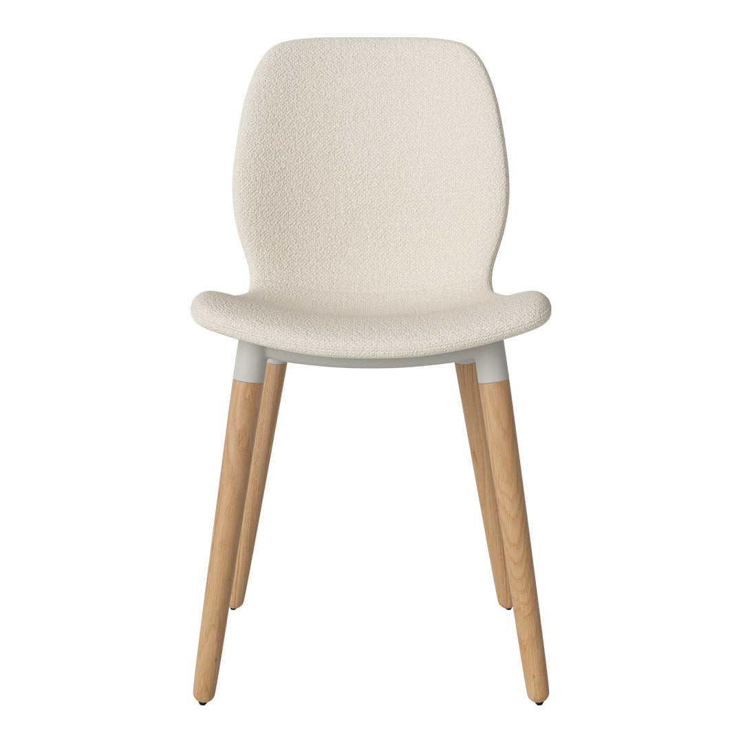 Chaise de salle à manger Seed - Rembourrée - Base en chêne huilé