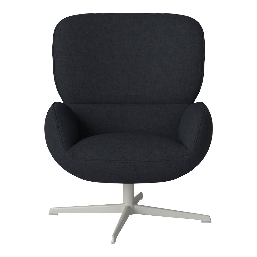 Fauteuil Ripon - Piètement 4 branches - Acier laqué gris
