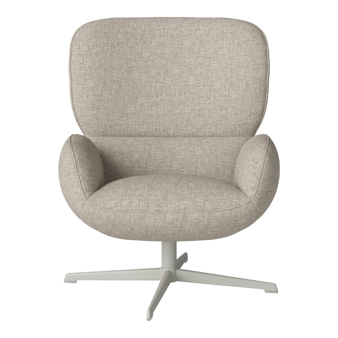 Fauteuil Ripon - Piètement 4 branches - Acier laqué gris