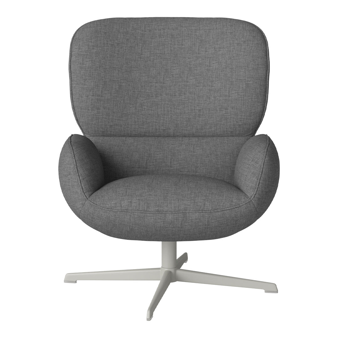 Fauteuil Ripon - Piètement 4 branches - Acier laqué gris
