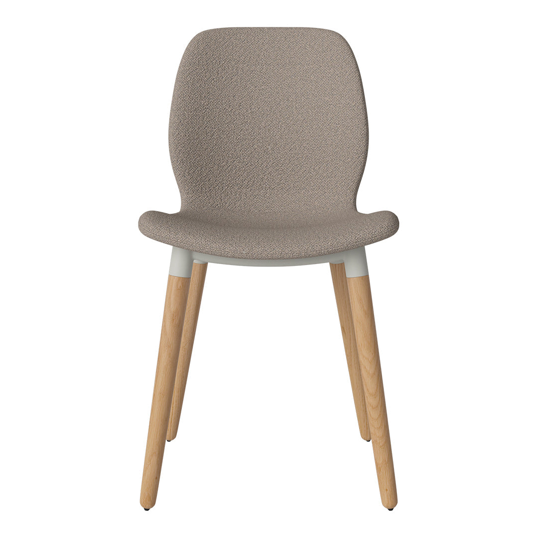 Chaise de salle à manger Seed - Rembourrée - Base en chêne huilé