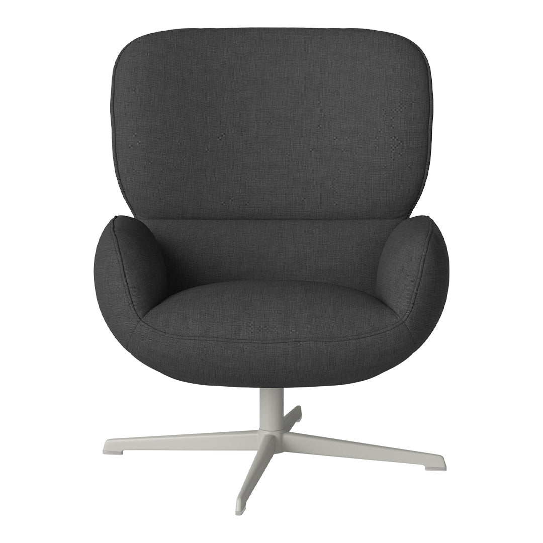 Fauteuil Ripon - Piètement 4 branches - Acier laqué gris