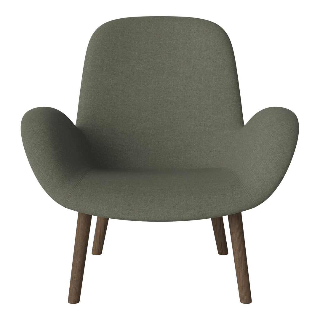 Fauteuil Seed Lounge - Rembourré - Base en chêne huilé, foncé