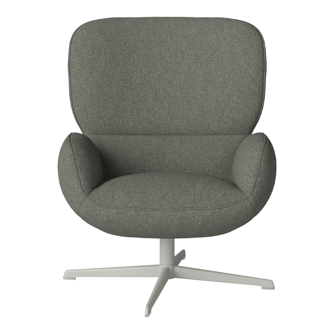 Fauteuil Ripon - Piètement 4 branches - Acier laqué gris