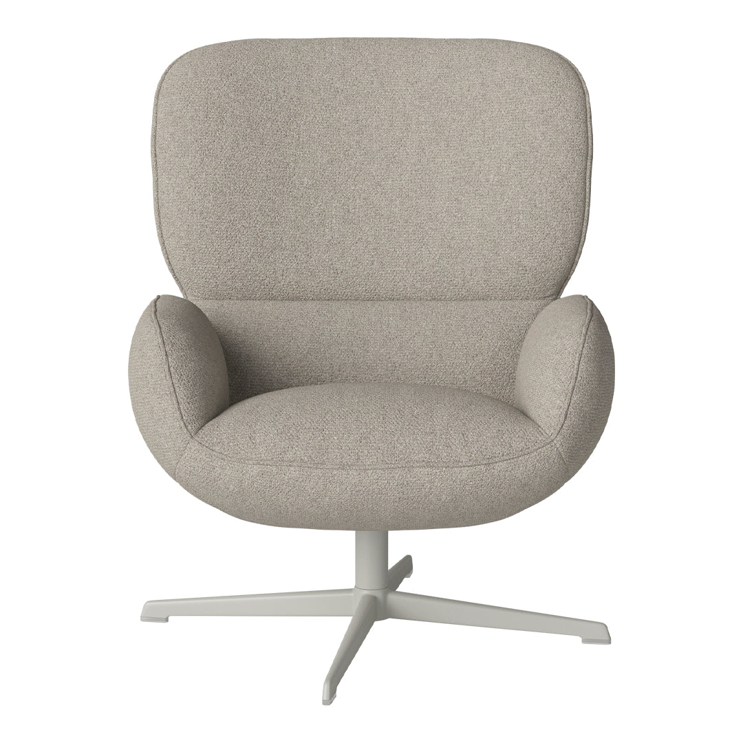 Fauteuil Ripon - Piètement 4 branches - Acier laqué gris