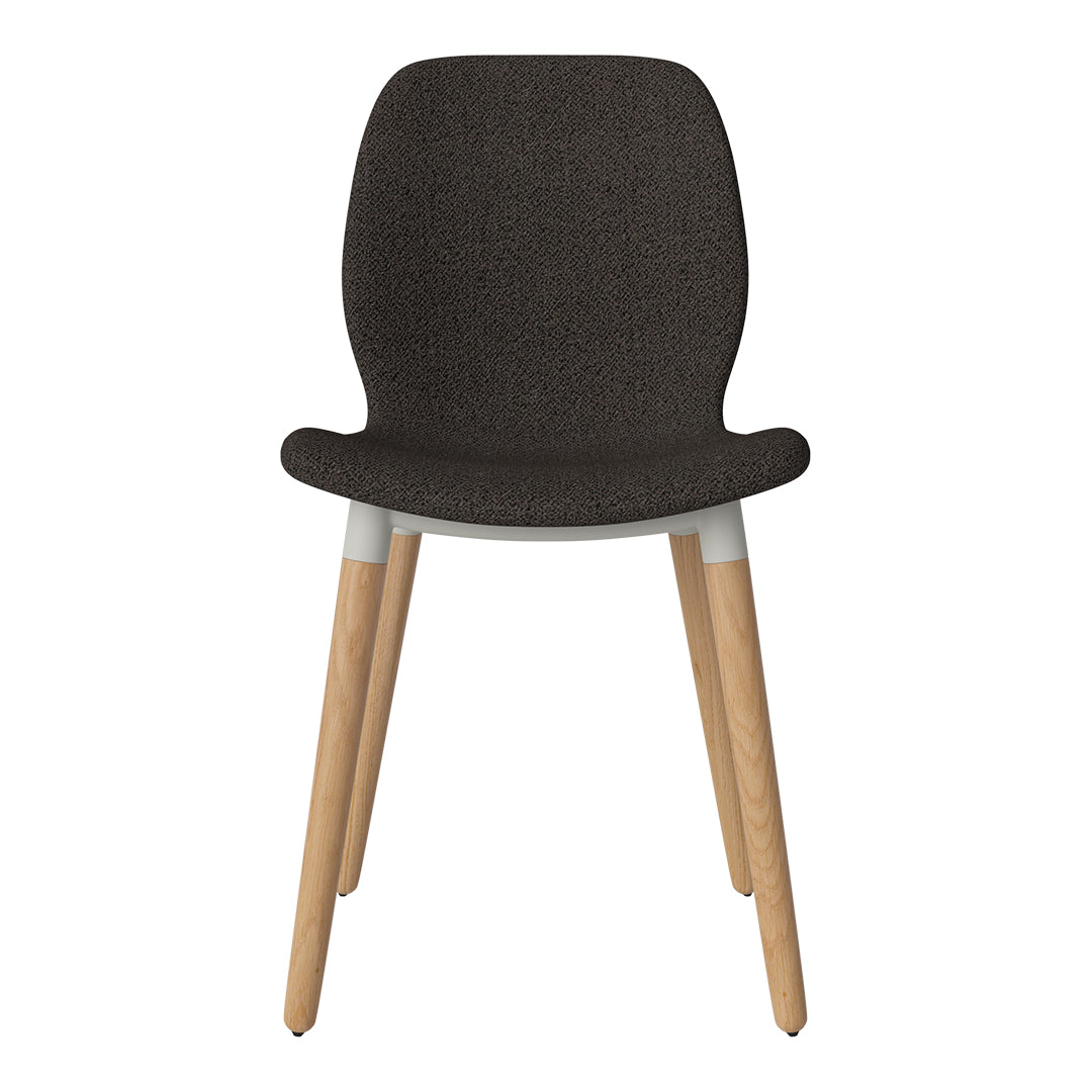 Chaise de salle à manger Seed - Rembourrée - Base en chêne huilé