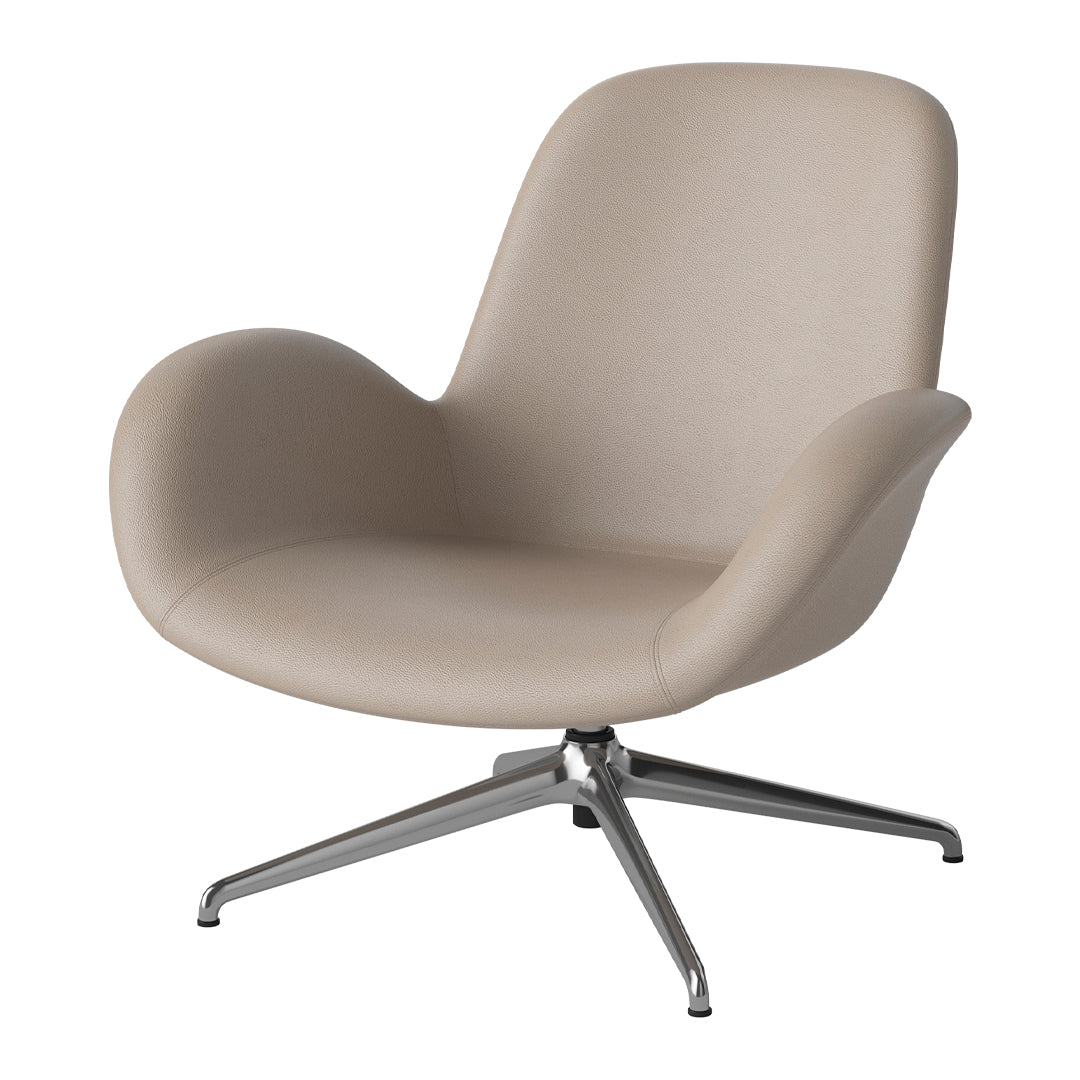 Fauteuil Seed Lounge - Rembourré - Piètement 4 branches - Chrome