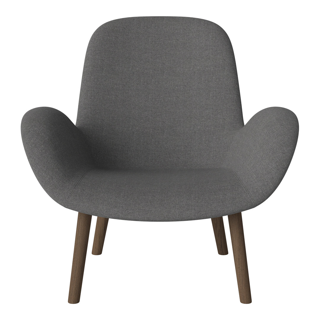 Fauteuil Seed Lounge - Rembourré - Base en chêne huilé, foncé