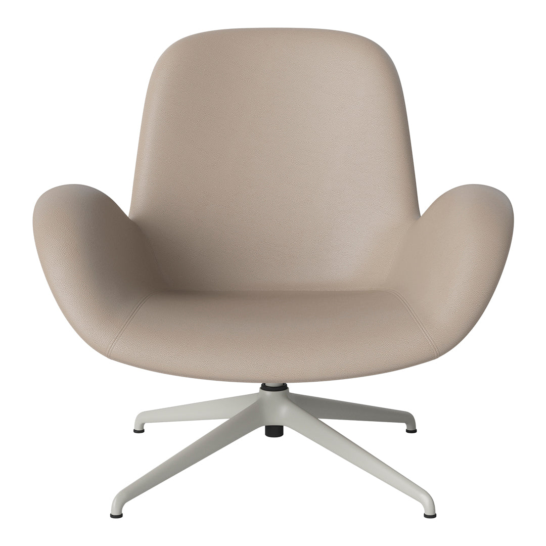 Fauteuil Seed Lounge - Rembourré - Piètement 4 branches - Acier laqué gris