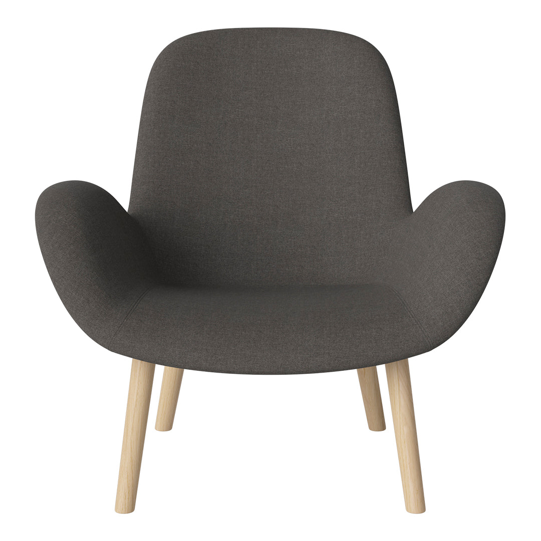 Fauteuil Seed Lounge - Rembourré - Piètement en chêne huilé, pigmenté blanc