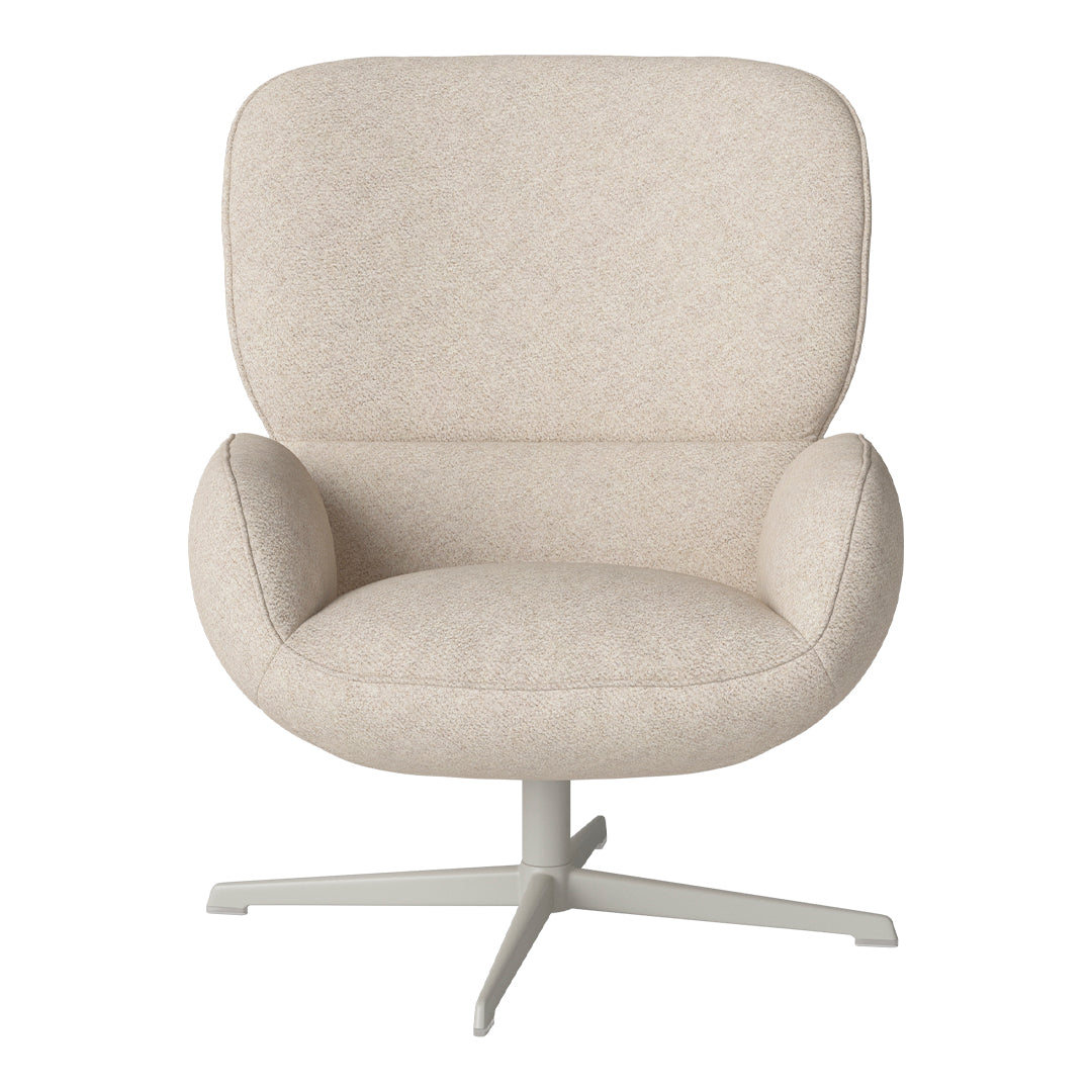 Fauteuil Ripon - Piètement 4 branches - Acier laqué gris