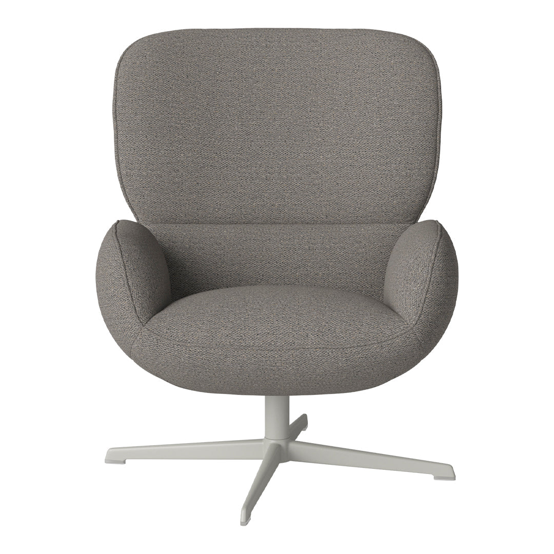 Fauteuil Ripon - Piètement 4 branches - Acier laqué gris