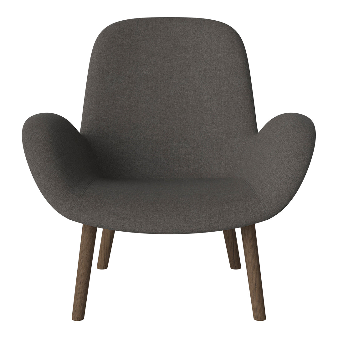 Fauteuil Seed Lounge - Rembourré - Base en chêne huilé, foncé