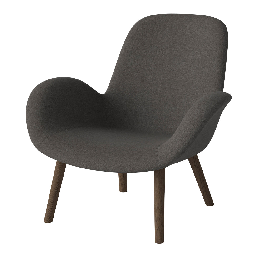Fauteuil Seed Lounge - Rembourré - Base en chêne huilé, foncé