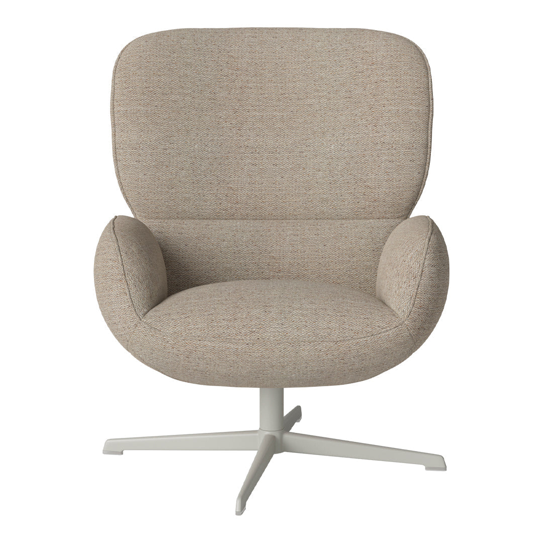 Fauteuil Ripon - Piètement 4 branches - Acier laqué gris