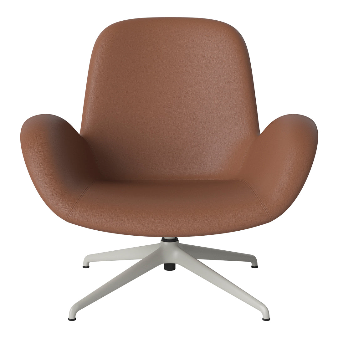 Fauteuil Seed Lounge - Rembourré - Piètement 4 branches - Acier laqué gris