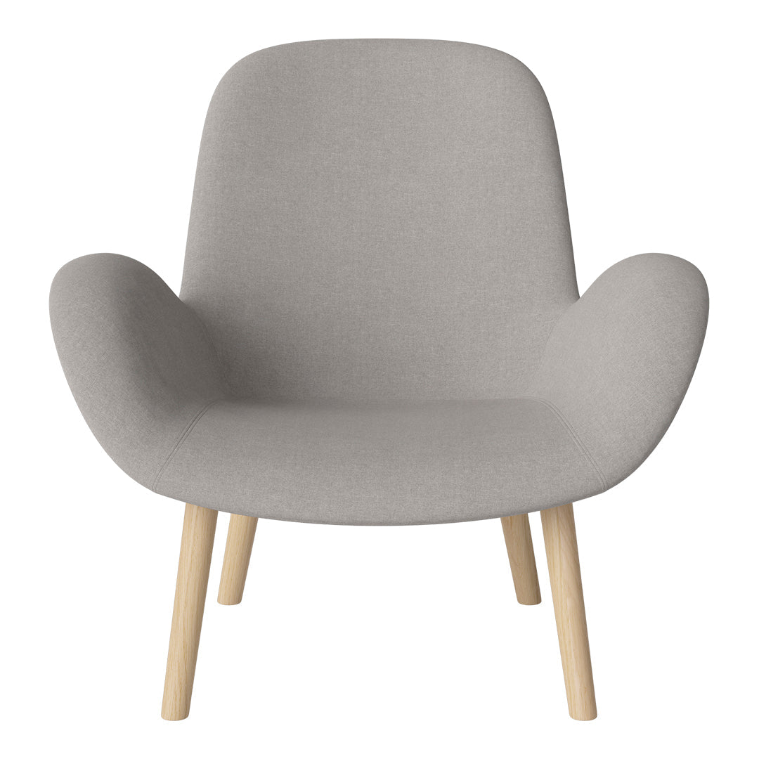 Fauteuil Seed Lounge - Rembourré - Piètement en chêne huilé, pigmenté blanc