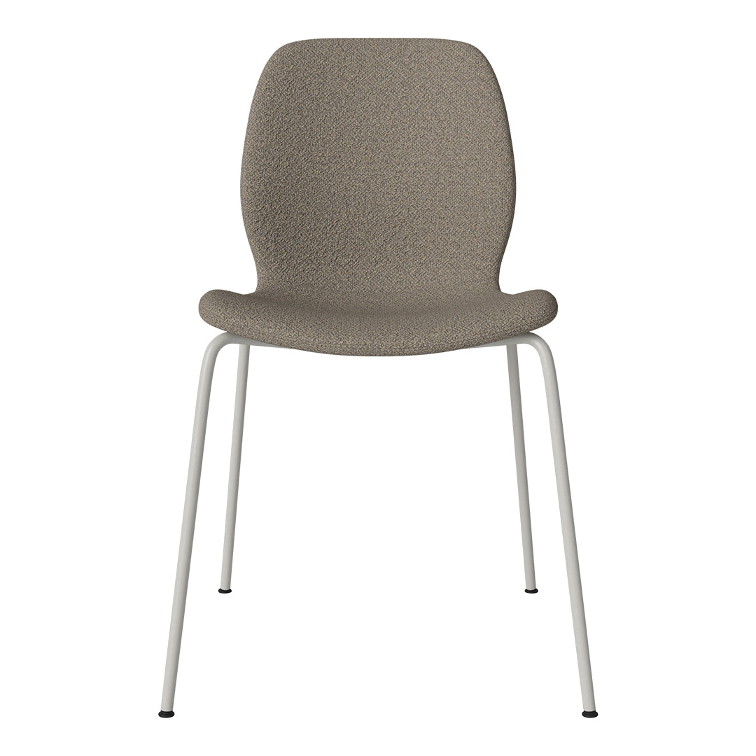 Chaise de salle à manger Seed - Rembourrée - Base en acier, laquée gris