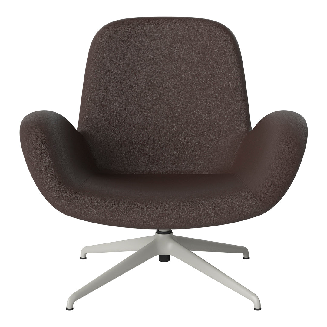 Fauteuil Seed Lounge - Rembourré - Piètement 4 branches - Acier laqué gris