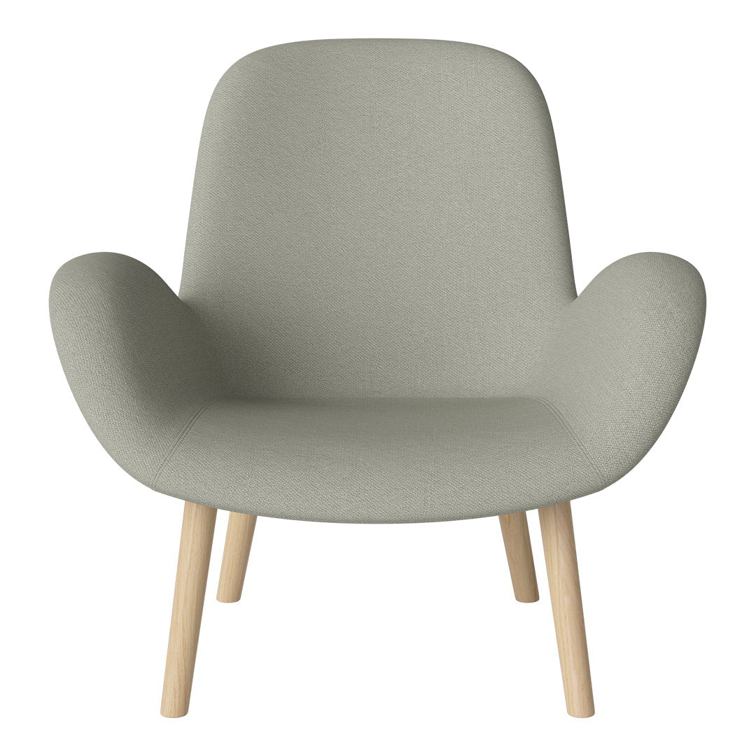 Fauteuil Seed Lounge - Rembourré - Piètement en chêne huilé, pigmenté blanc