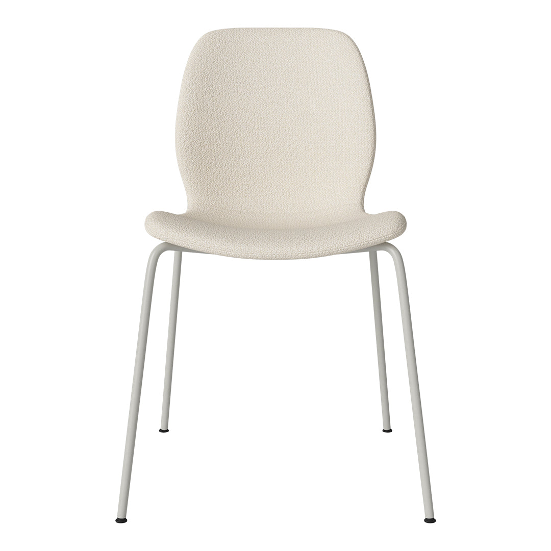 Chaise de salle à manger Seed - Rembourrée - Base en acier, laquée gris
