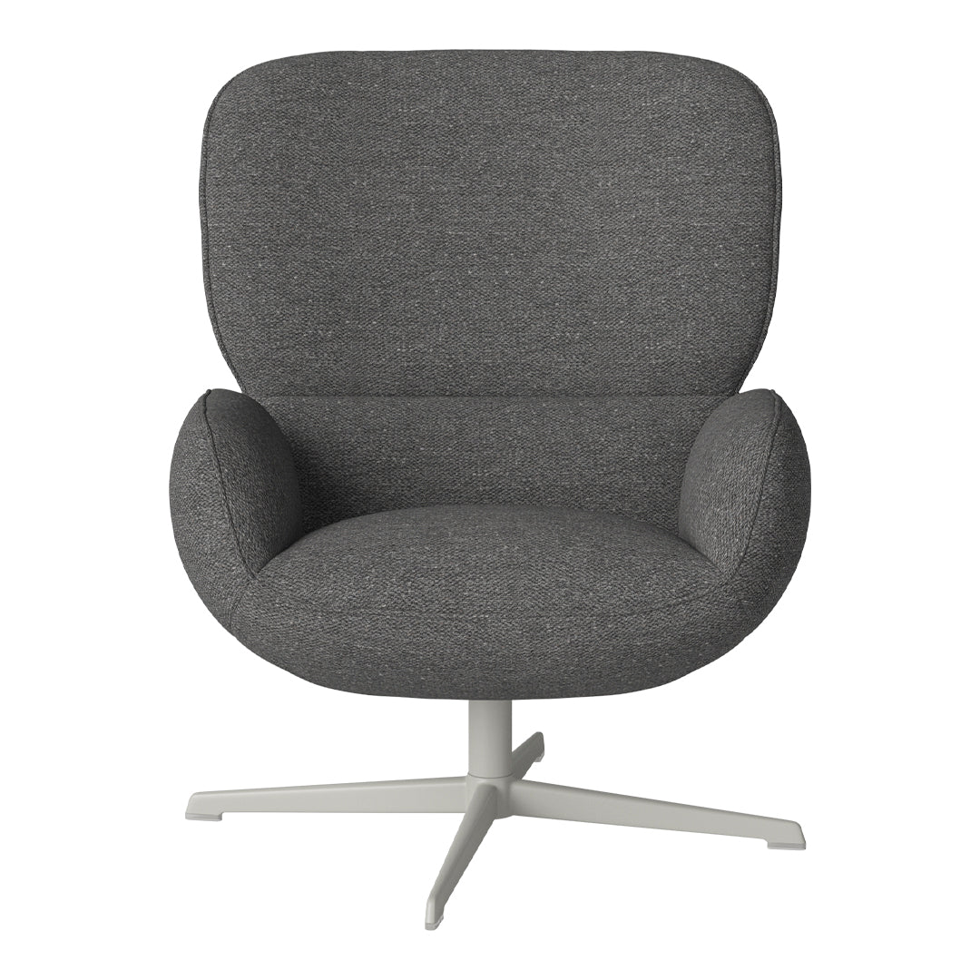 Fauteuil Ripon - Piètement 4 branches - Acier laqué gris
