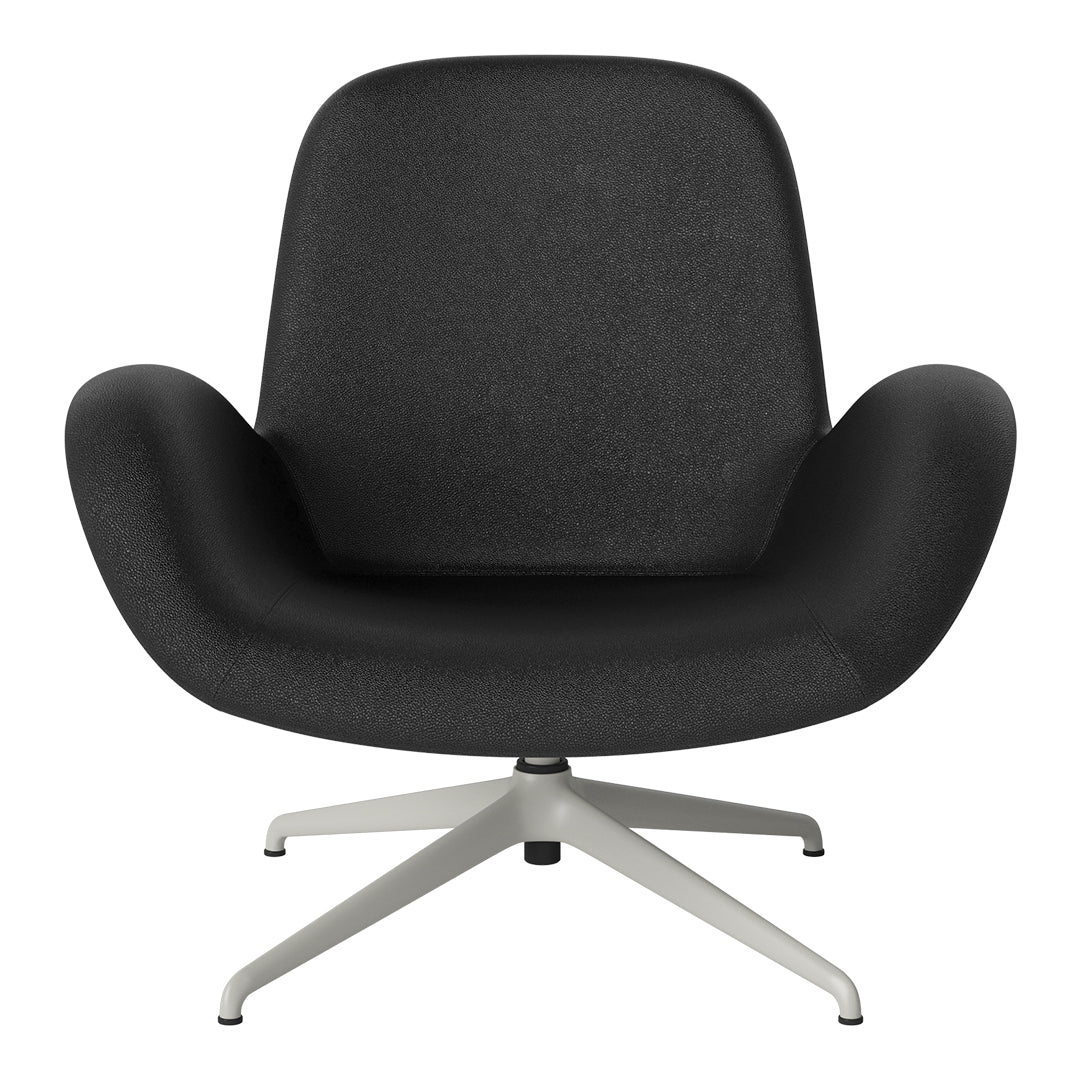 Fauteuil Seed Lounge - Rembourré - Piètement 4 branches - Acier laqué gris