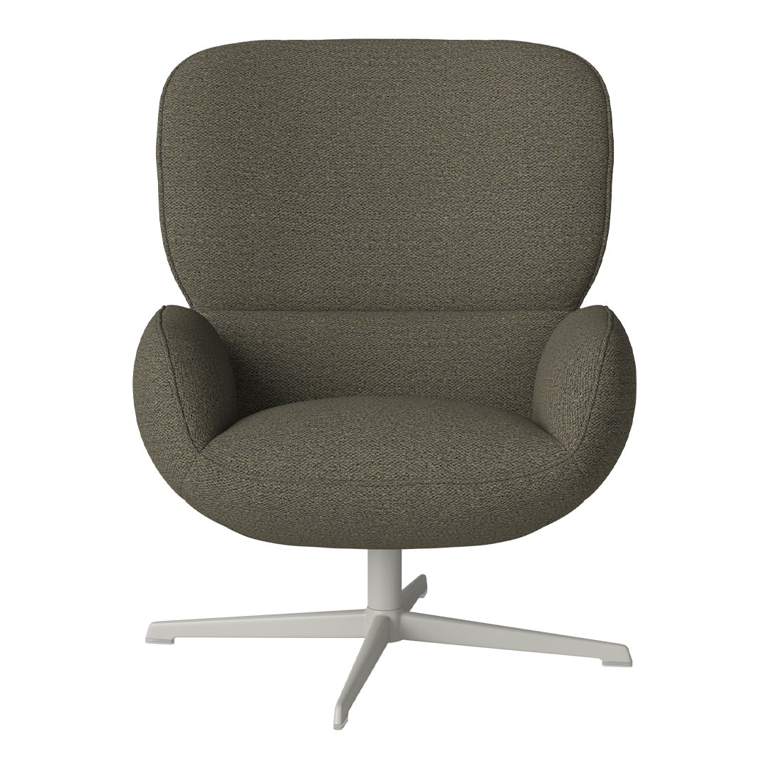 Fauteuil Ripon - Piètement 4 branches - Acier laqué gris