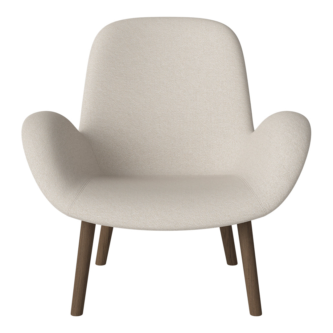 Fauteuil Seed Lounge - Rembourré - Base en chêne huilé, foncé