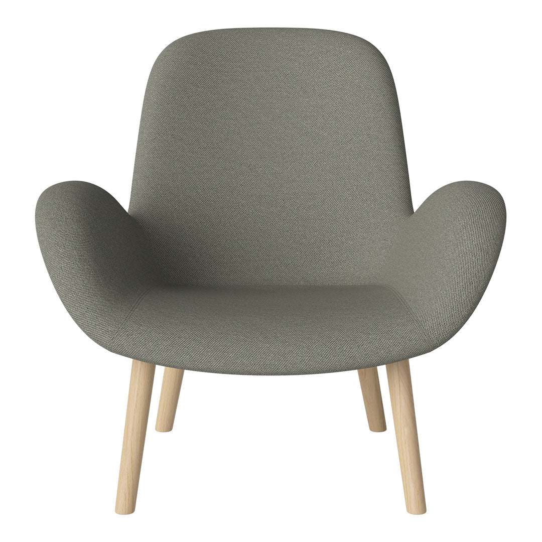 Fauteuil Seed Lounge - Rembourré - Piètement en chêne huilé, pigmenté blanc