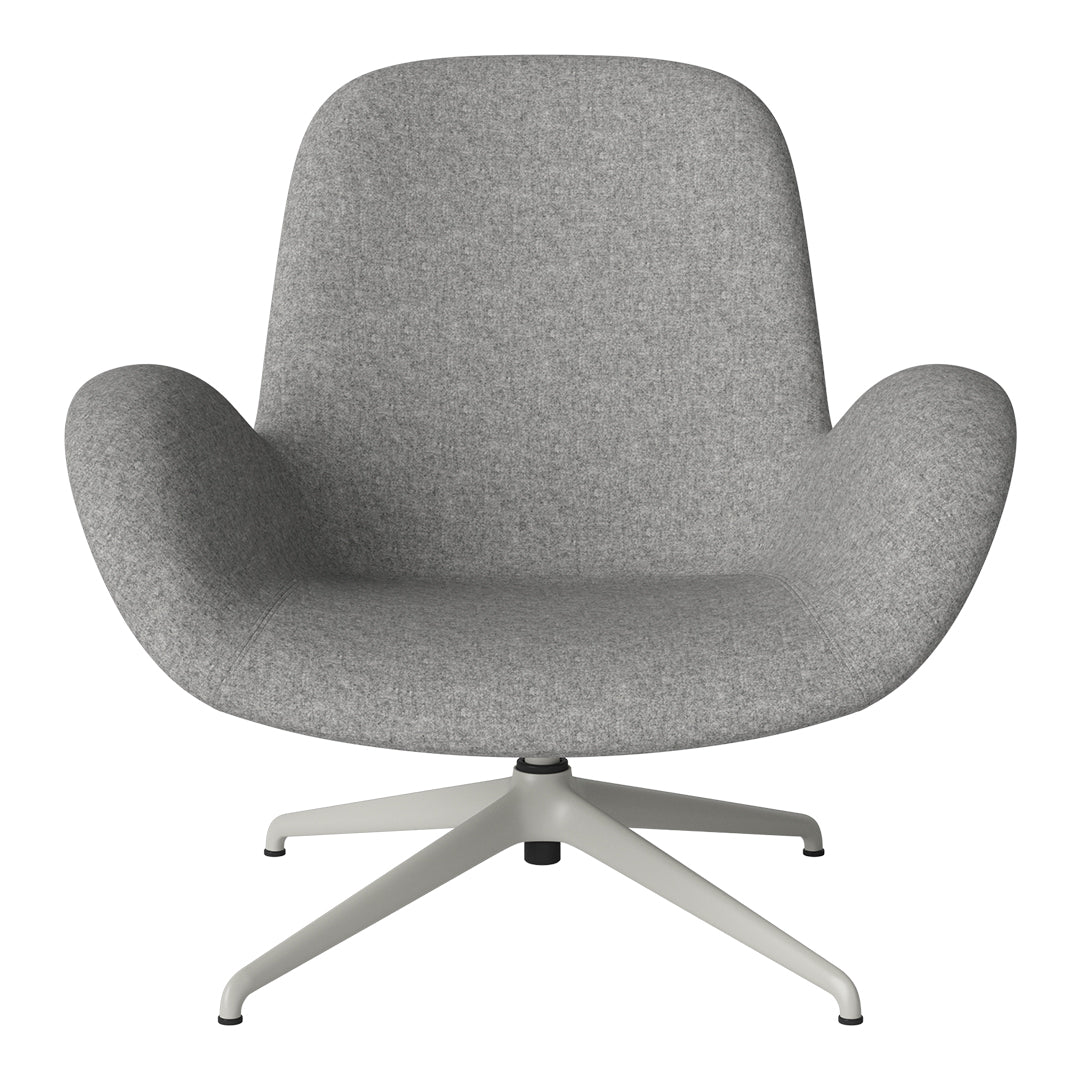 Fauteuil Seed Lounge - Rembourré - Piètement 4 branches - Acier laqué gris