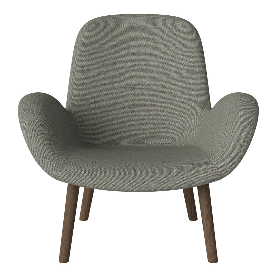 Fauteuil Seed Lounge - Rembourré - Base en chêne huilé, foncé