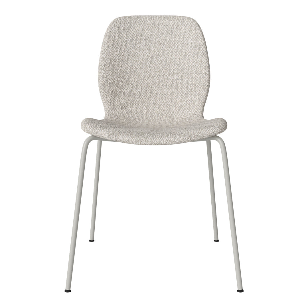 Chaise de salle à manger Seed - Rembourrée - Base en acier, laquée gris