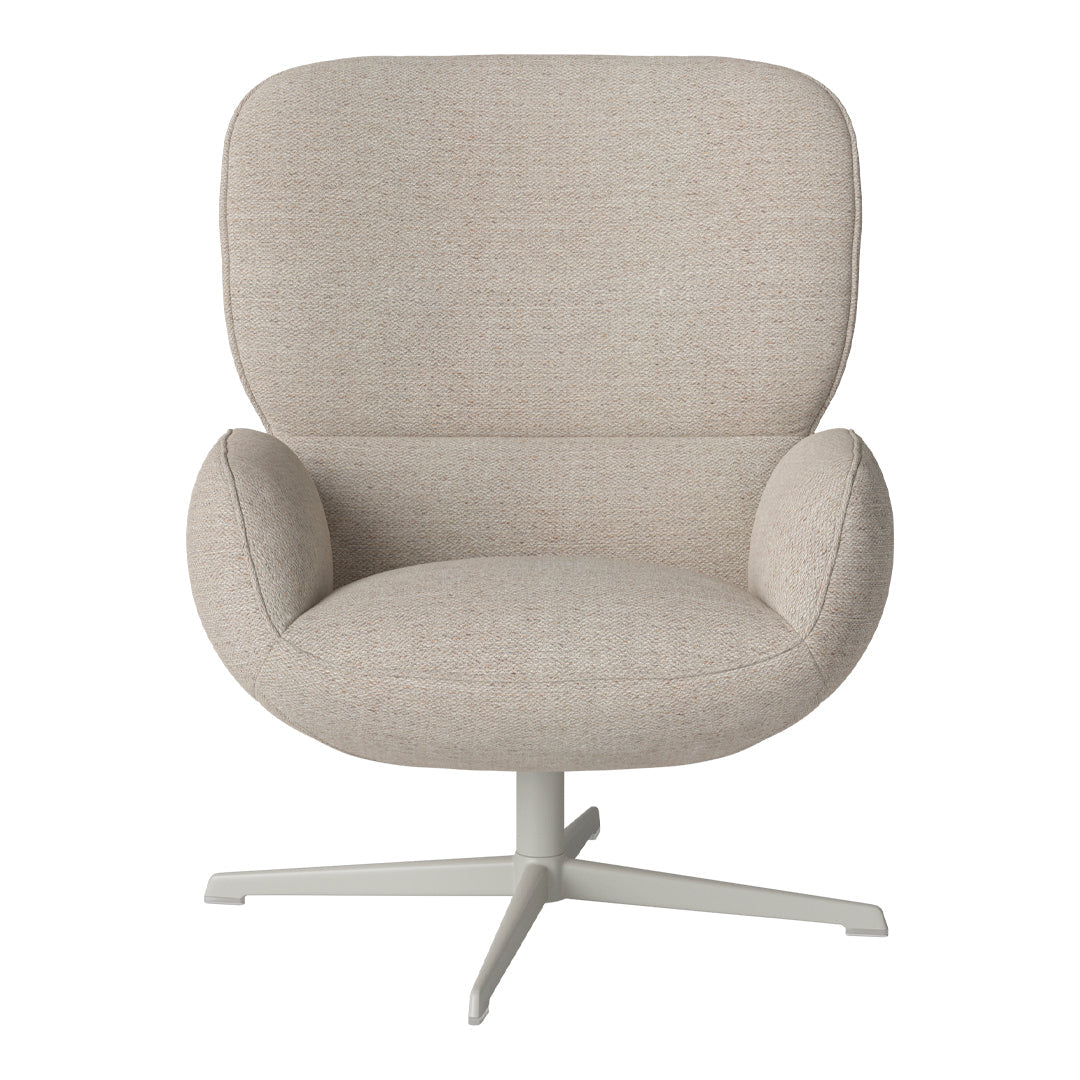 Fauteuil Ripon - Piètement 4 branches - Acier laqué gris