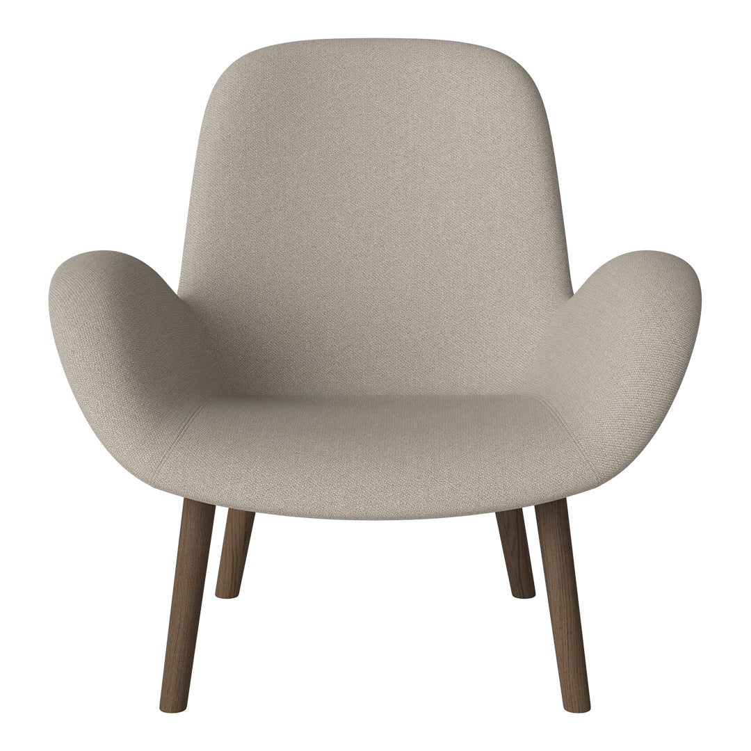 Fauteuil Seed Lounge - Rembourré - Base en chêne huilé, foncé
