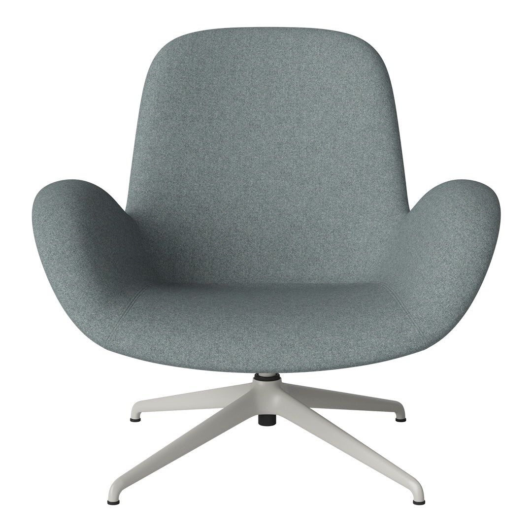 Fauteuil Seed Lounge - Rembourré - Piètement 4 branches - Acier laqué gris