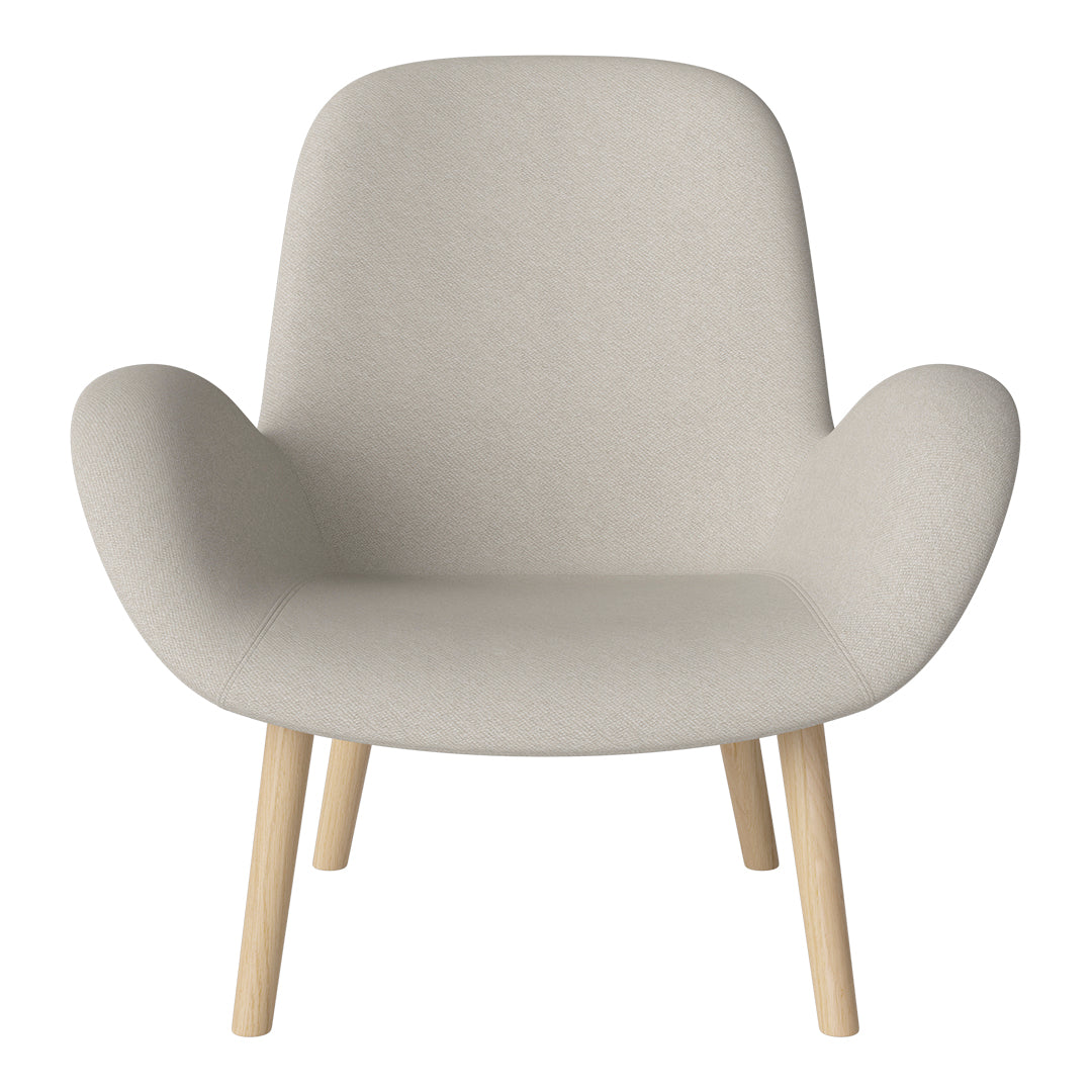 Fauteuil Seed Lounge - Rembourré - Piètement en chêne huilé, pigmenté blanc