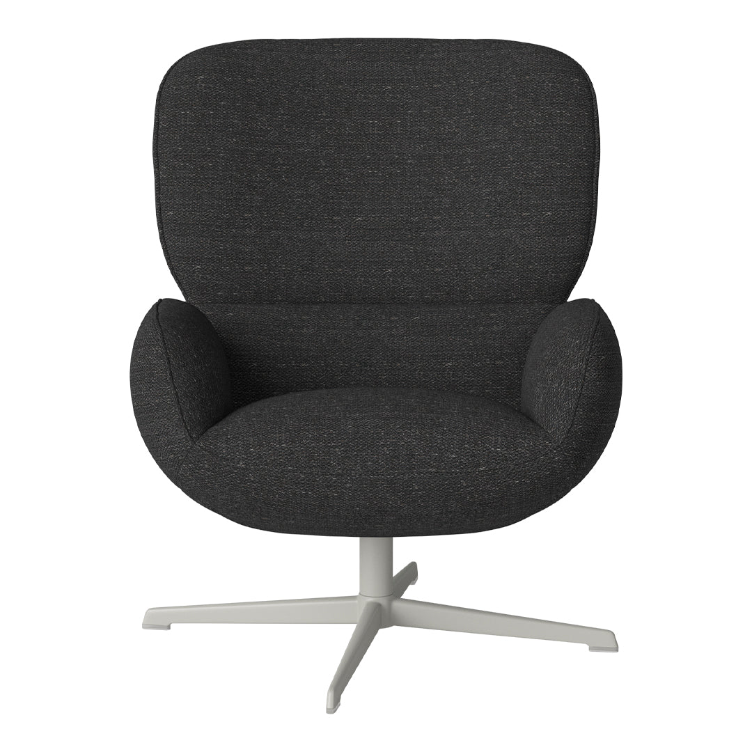 Fauteuil Ripon - Piètement 4 branches - Acier laqué gris