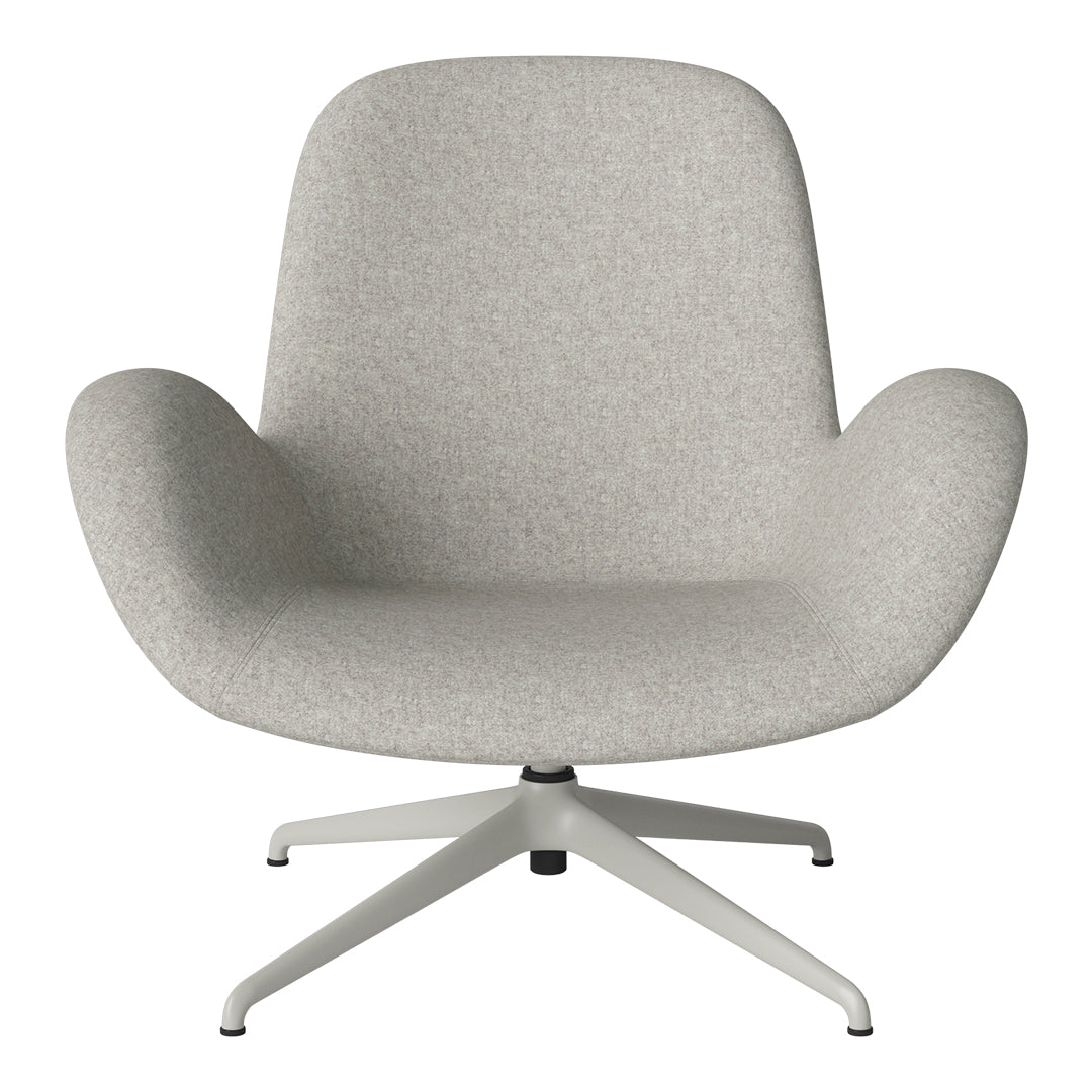 Fauteuil Seed Lounge - Rembourré - Piètement 4 branches - Acier laqué gris