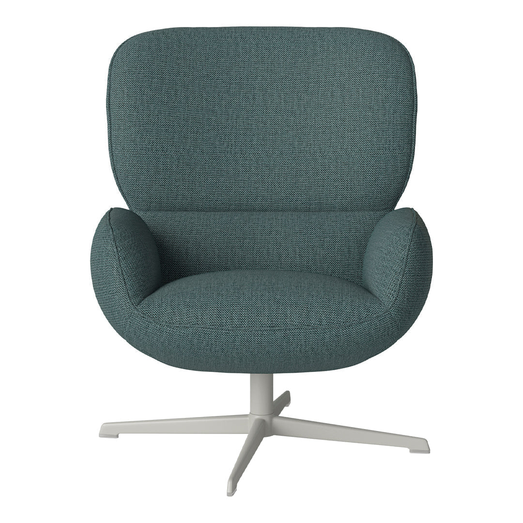 Fauteuil Ripon - Piètement 4 branches - Acier laqué gris