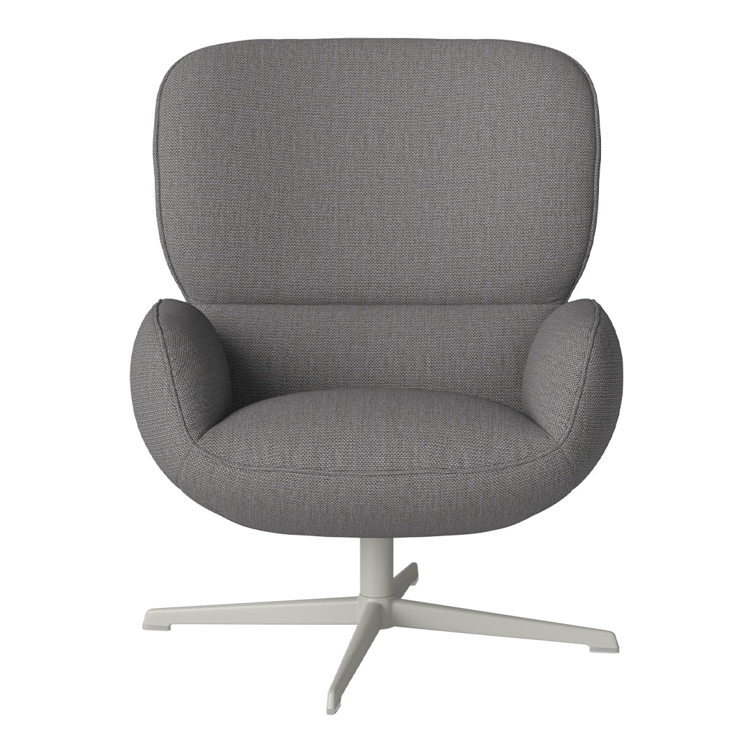 Fauteuil Ripon - Piètement 4 branches - Acier laqué gris