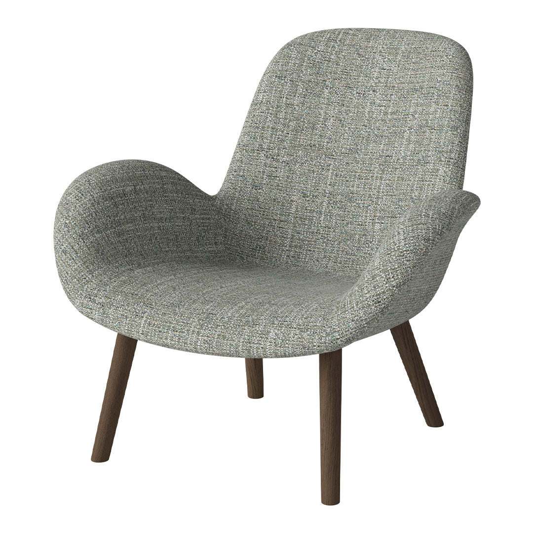 Fauteuil Seed Lounge - Rembourré - Base en chêne huilé, foncé