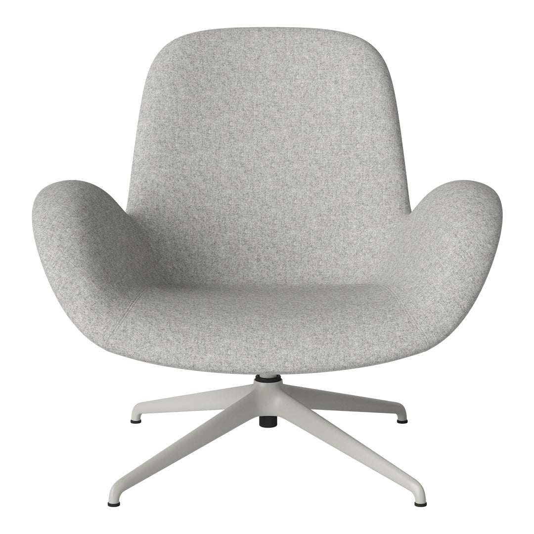 Fauteuil Seed Lounge - Rembourré - Piètement 4 branches - Acier laqué gris