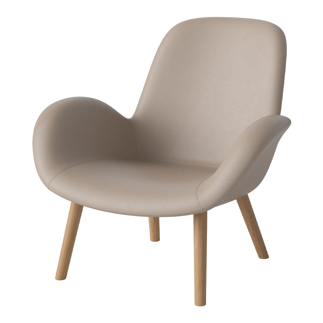 Fauteuil Seed Lounge - Rembourré - Piètement en chêne huilé