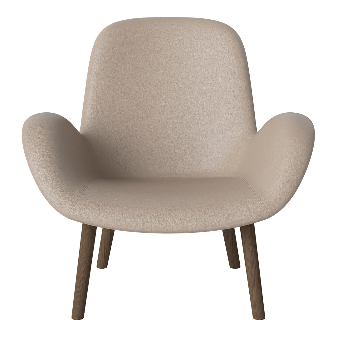Fauteuil Seed Lounge - Rembourré - Base en chêne huilé, foncé