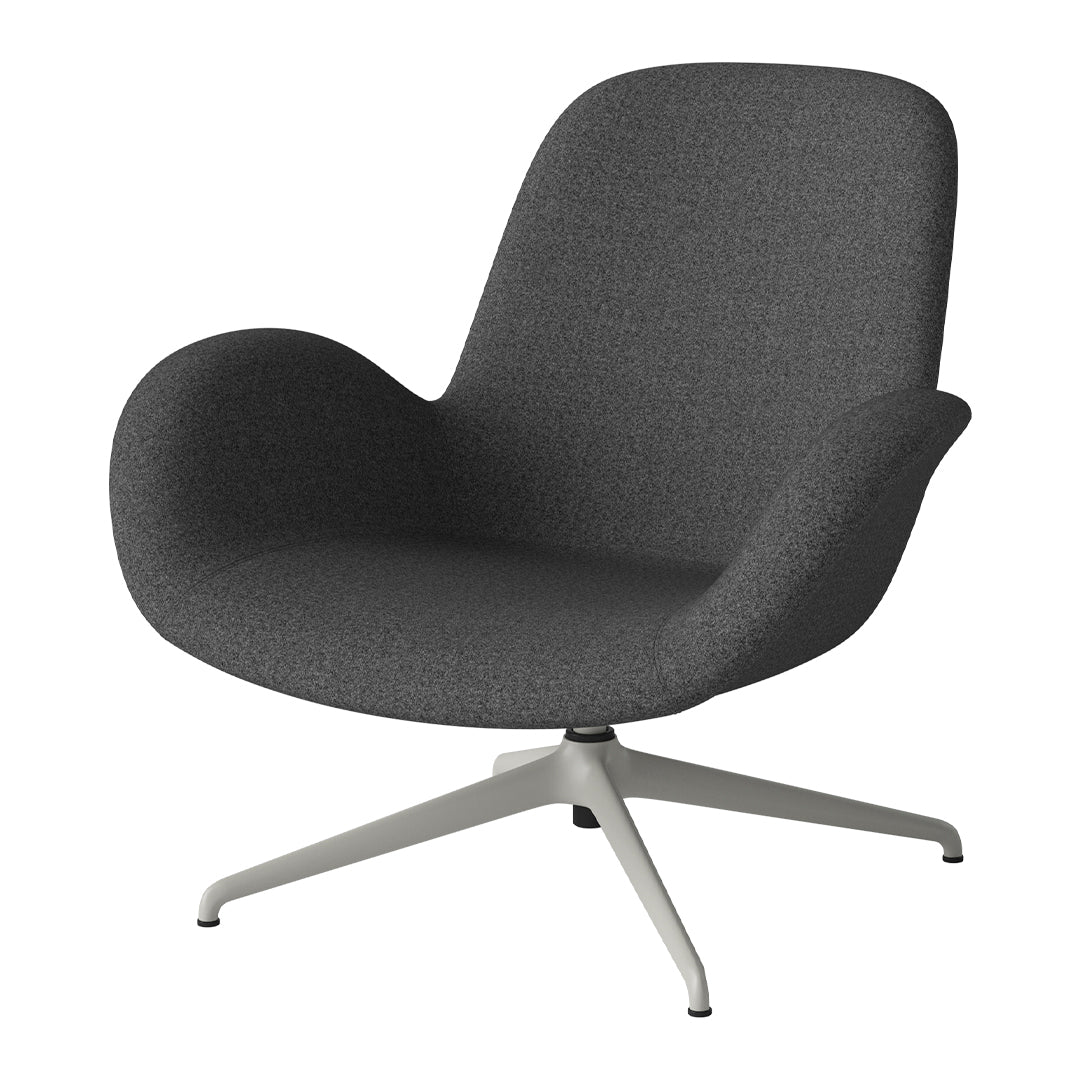 Fauteuil Seed Lounge - Rembourré - Piètement 4 branches - Acier laqué gris