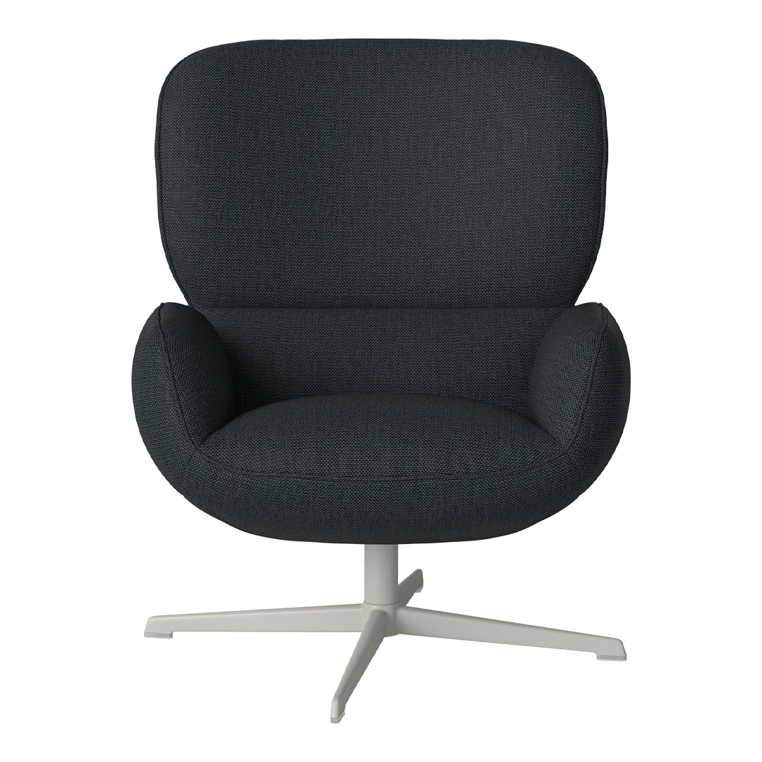 Fauteuil Ripon - Piètement 4 branches - Acier laqué gris