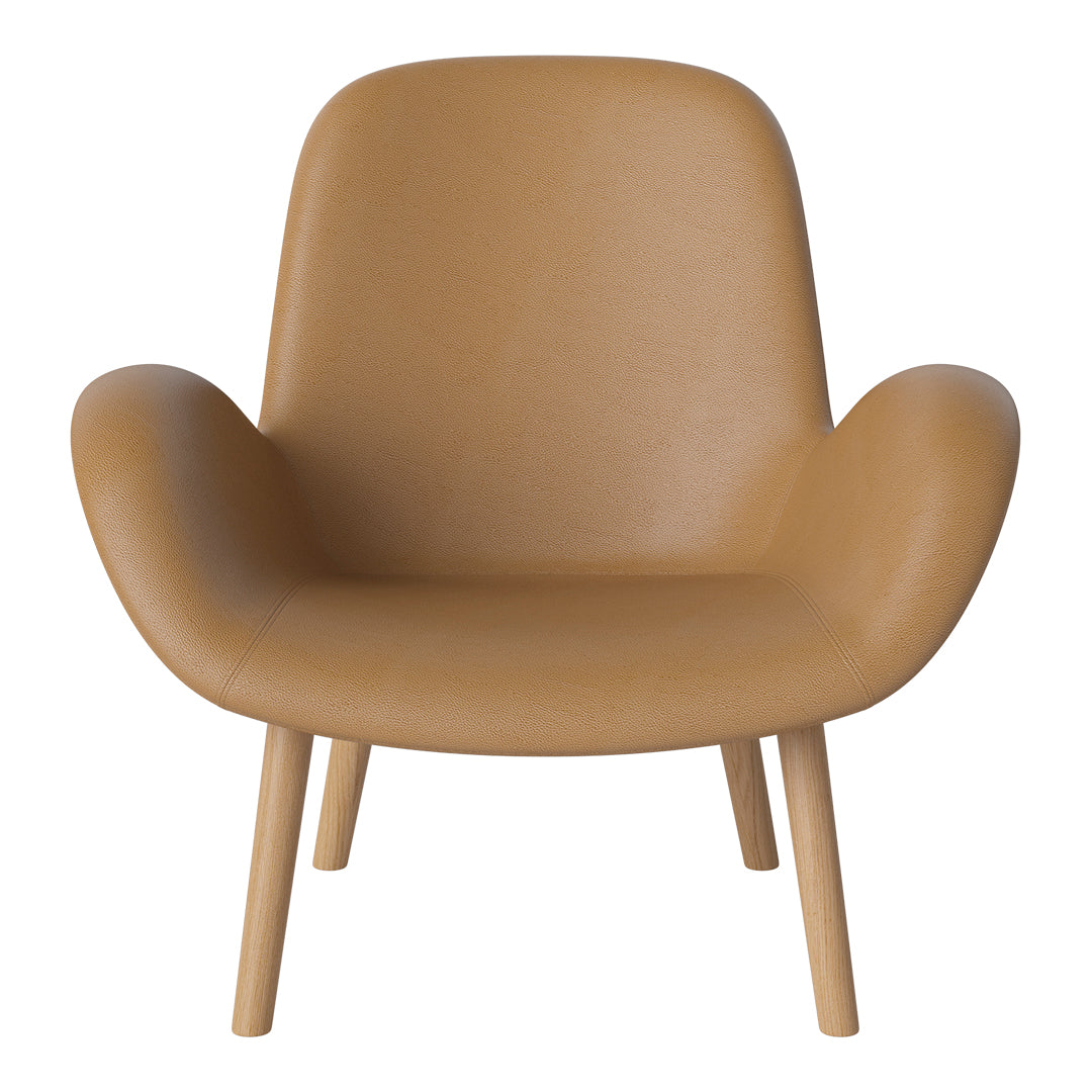 Fauteuil Seed Lounge - Rembourré - Piètement en chêne huilé